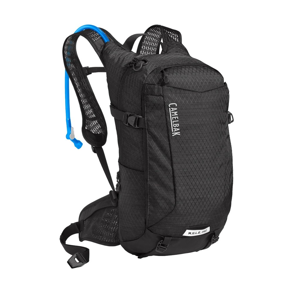 CamelBak Women's M.U.L.E. Pro 14 Bike Hydration Backpack 100oz - Body Mapping Technology, Black/White