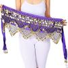 Belly Dance Skirt Scarf Belly Dancing Hip Scarf Dance Wrap Belt Bellydance Wrap Skirt(Light Purple) view 1