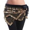 HCSNTVPU Belly Dance Skirt Women Practice Clothing Hip Scarf Adjustable Fit Belly Dance(Black Silver coins) view 2