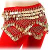 HCSNTVPU Belly Dance Skirt Women Practice Clothing Hip Scarf Adjustable Fit Belly Dance(Black Silver coins) view 3