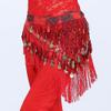 Belly Dance Skirt Belly Dance Clothing Accessories Tassel Wrap Stretchy Mesh Base Women Bellydance Belts Fringes Hip Scarf(Red) view 4