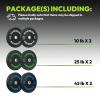 HANDBODE Bumper Plates High-Bounce Olympic Weight Plates, Colored crumb rubber plate for Weight Lifting and Strength Training 160 LB Set A view 2