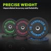 HANDBODE Bumper Plates High-Bounce Olympic Weight Plates, Colored crumb rubber plate for Weight Lifting and Strength Training 160 LB Set A view 4