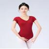 RuiBalletto Women Ballet Leotards, Lace Back Dance Bodysuits, Short Sleeve Gymnastics Leotards view 3