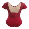 RuiBalletto Women Ballet Leotards, Lace Back Dance Bodysuits, Short Sleeve Gymnastics Leotards view 4