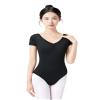 RuiBalletto Women Ballet Leotards, Lace Back Dance Bodysuits, Short Sleeve Gymnastics Leotards view 2