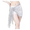 Belly Dance Skirt Belly Dance Scarf Women Scarf Dance Sequins Hip Scarf Sexy Belly Dance Belt Wrap Skirt(Black-Silver) view 3