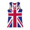 Adugen Origei Womens British Flag Sleeveless Workout Tops for Athletic Tank Top for Running Yoga L view 2