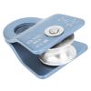 KJAOYU Climbing Pulley Rescue Pulley Single Sheave Aluminum Fixed Eye Rock Rope Pulley,Lightweight Single Pulley with Double Movable Side Plates - Ideal for Outdoor Mountaineering and (Blue) view 3