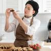 6 Pcs Chef Hat Unisex Elastic Kitchen Cooking Hat Food Service Hair Nets Mesh Cap Adjustable Reusable Washable Cooking Chef Cap(Black) view 4