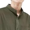 Men's Short Sleeve Button Down Shirts Summer Casual Linen Shirts Tops Stylish Business Dress Shirts with Pocket (Army Green,3X-Large) view 4
