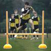 CMYUN Adjustable Speed Agility Poles with Base, Soccer Traning Equipment/Track & Field Hurdle Trainer, Horse Dog Agility Training Pole, 100/150/180cm(180cm(70 7/8")) view 1