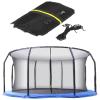 FSDIYU Trampoline Safety Net Replacement, Trampoline Enclosure Surround Netting with Zippers and Buckles, UV Resistant Tear Resistant Round Trampoline Accessories, Net Only, 14 FT - 8 Poles,Black view 1