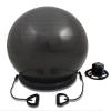 Exercise Ball Chair with Resistance Bands, Home Office Yoga Ball Stability Base Kits for Fitness Pregnancy Physical Therapy, 55 65 75cm Balance Ball Posture Chair(Black,Diameter 55cm(21 3/5 inch)) view 1
