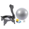 RENLXFI Ergonomic Office Yoga Ball Chairs, Active Sitting Exercise Ball Chair for Adults Desk Improves Back Pain, Balance Ball Chairs with Lockable Wheels and Foot Pump(Gray) view 1