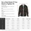 UPF 50+ Sun Protection Hoodie Jacket Full Zip Long Sleeve Sun Shirt Geometric Lines Fishing Shirt Xx-Large Black view 4