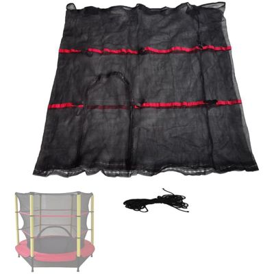 FSDIYU Trampoline Safety Net Replacement, 55 inches UV Resistant Tear Resistant Trampoline Enclosure Surround Netting, Round Trampoline Accessories, Net Only,55 inches,Black