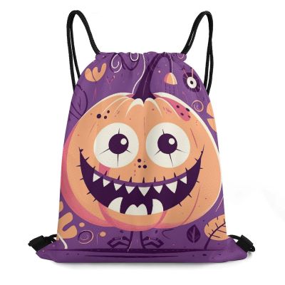 BTCOWZRV Drawstring Backpack Halloween Monster Drawstring Bags Gym Bags for Men Women Draw String Bags Yoga Cinch Bag