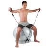 Exercise Ball Chair with Resistance Bands, Home Office Yoga Ball Stability Base Kits for Fitness Pregnancy Physical Therapy, 55 65 75cm Balance Ball Posture Chair(Gray,Diameter 65cm(25 3/5 inch)) view 2