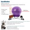 Exercise Ball Chair with Resistance Bands, Home Office Yoga Ball Stability Base Kits for Fitness Pregnancy Physical Therapy, 55 65 75cm Balance Ball Posture Chair(Purple,Diameter 75cm(29 4/8 inch)) view 3