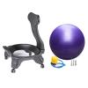 RENLXFI Ergonomic Office Yoga Ball Chairs, Active Sitting Exercise Ball Chair for Adults Desk Improves Back Pain, Balance Ball Chairs with Lockable Wheels and Foot Pump(Purple) view 1