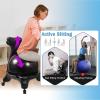 RENLXFI Ergonomic Office Yoga Ball Chairs, Active Sitting Exercise Ball Chair for Adults Desk Improves Back Pain, Balance Ball Chairs with Lockable Wheels and Foot Pump(Purple) view 2