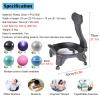 RENLXFI Ergonomic Office Yoga Ball Chairs, Active Sitting Exercise Ball Chair for Adults Desk Improves Back Pain, Balance Ball Chairs with Lockable Wheels and Foot Pump(Purple) view 3
