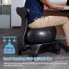 RENLXFI Ergonomic Office Yoga Ball Chairs, Active Sitting Exercise Ball Chair for Adults Desk Improves Back Pain, Balance Ball Chairs with Lockable Wheels and Foot Pump(Purple) view 4