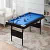 Premium 5.5 Ft Pool Table with Green Velvet Cloth and Complete Accessories, Material MDF with Wood PVC Billiard Table (Black+Blue(3)) view 2