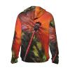 UPF 50+ Sun Protection Hoodie Jacket Full Zip Long Sleeve Sun Shirt Red Dragonfly Fishing Shirt Large view 3