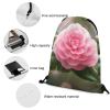 BTCOWZRV Drawstring Backpack Camellia Drawstring Bags Gym Bags for Men Women Draw String Bags Yoga Cinch Bag view 3