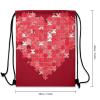 BTCOWZRV Drawstring Backpack Love Puzzle Drawstring Bags Gym Bags for Men Women Draw String Bags Yoga Cinch Bag view 2