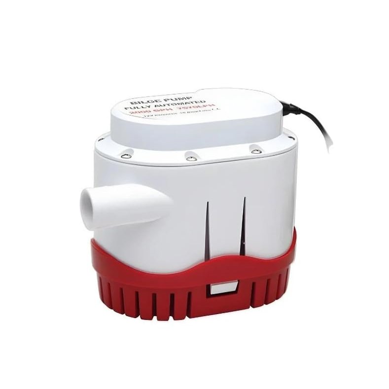 KAMPA Water Sound FP 2000A Bilge Pump 2000 GPH - High Capacity 12V/24V Marine Pump, 1" (25mm) Outlet, 9A, 7.6 Tons/Hour Flow, 4m Max Height (12, Volts)