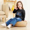 HSOXLQF Toddler Kid Girls Clothes Sweatshirt & Flare Leg Jeans Pants 2Pcs Fall Winter Outfits for Girl Cute Clothing Set view 2
