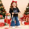 HSOXLQF Toddler Kid Girls Clothes Sweatshirt & Flare Leg Jeans Pants 2Pcs Fall Winter Outfits for Girl Cute Clothing Set view 3