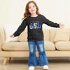 HSOXLQF Toddler Kid Girls Clothes Sweatshirt & Flare Leg Jeans Pants 2Pcs Fall Winter Outfits for Girl Cute Clothing Set view 4
