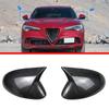 Compatible For Alfa Romeo Stelvio 2017-2023 Car Rearview Side Mirror Cover Wing Cap Exterior Sticker Door Rear View Case Trim Carbon Fiber(Gloss Black) view 2