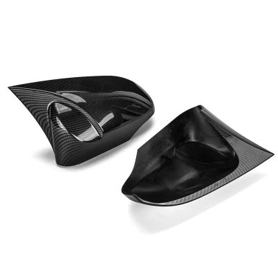 Compatible For Camry 2012-2017 Rearview Side Mirror Cover Wing Cap Sticker Exterior Door Rear View Case Trim Carbon Fiber Look Black(Carbon fibre)