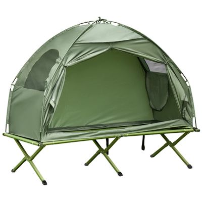 INTWGH Camping Tent Cot, Single Person Folding Cot Combo, Off-Ground Tent, Covered Outdoor Bed with Carry Bag for Hiking, Camping
