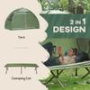 INTWGH Camping Tent Cot, Single Person Folding Cot Combo, Off-Ground Tent, Covered Outdoor Bed with Carry Bag for Hiking, Camping view 2