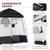 INTWGH Shower Tent, Pop Up Privacy Shelter for Camping, Dressing Changing Room, Portable Instant Outdoor Shower Tent Enclosure w/ 2 Rooms, Shower Bag, Floor and Carrying Bag, Black view 2