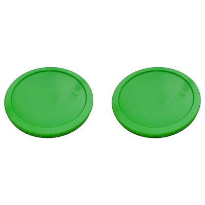 Fluorescent Air Hockey Pucks 3.25-Inch (82mm) Set of 2 7mm Thick High Visibility for Standard & Commercial Tables