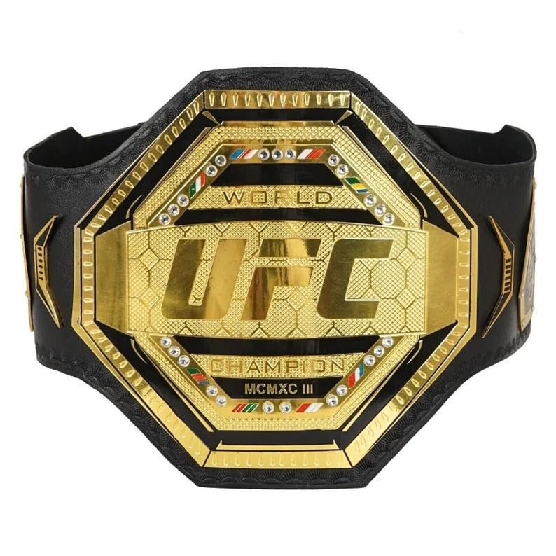 AA Tentaclus Nessa World Championship Belt, World Heavyweight Wrestling Replica Title Belt Brass 2mm, Gold/black