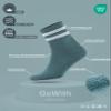 GoWith 4 Pairs Cotton Colorful Retro Thin Striped Socks for Men & Women, Casual Soft Lightweight Quarter Socks, Yellow, L/XL, Model 3501 view 4