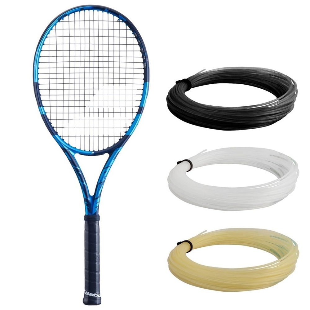 Babolat Pure Drive Plus Tennis Racquet - Strung Syn Gut, Natural, 16g - Mid-Range Tension (4 1/2" Grip)