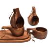 210ml Outdoor Wood Cup Kuksa Camping Mug Coffee Milk Cups Mugs Acacia-Wood Drinkware Bushcrafts Artifact Kitchen view 2