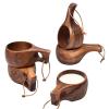 210ml Outdoor Wood Cup Kuksa Camping Mug Coffee Milk Cups Mugs Acacia-Wood Drinkware Bushcrafts Artifact Kitchen view 3