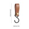ZHIZHOUNEY 8Pcs/Set Multifunctional S Hook for Hanging PU Leather S Hook No Drillings Hanging Hook Set Leather Belt with Hook view 3