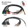 6mm M6 2/3/4/5 Pin Core Male Female Julet Electric Ebike Butt p/lug Power Cable Connector Waterprof Scooter Brake Signal(1pcs Female,3P) view 3