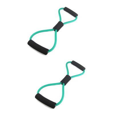 Mipcase 2pcs Chest Expander Resistance Bands Shaped Exercise Strap for Home Fitness Versatile Toning Tool for Men Women for Strengthening Arms Shoulders Back Portable